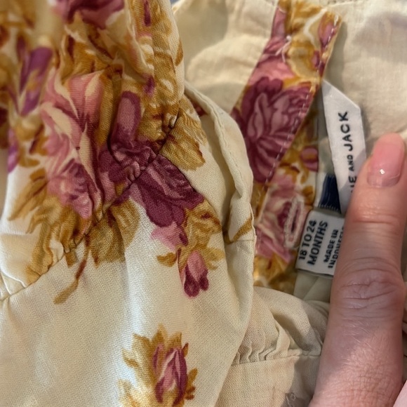 JANIE and Jack puff sleeve floral dress 18-24m - Picture 5 of 5